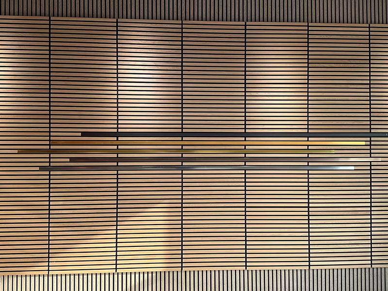 natural oak acoustic slat wood wall panels